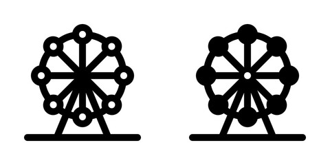 Editable ferris wheel, amusement park vector icon. Part of a big icon set family. Perfect for web and app interfaces, presentations, infographics, etc