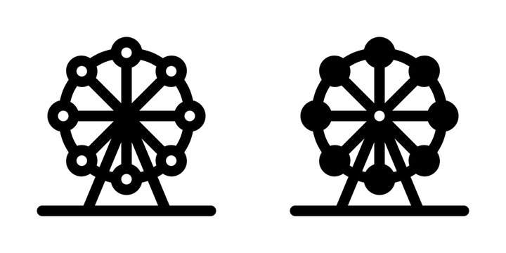 Editable ferris wheel, amusement park vector icon. Part of a big icon set family. Perfect for web and app interfaces, presentations, infographics, etc