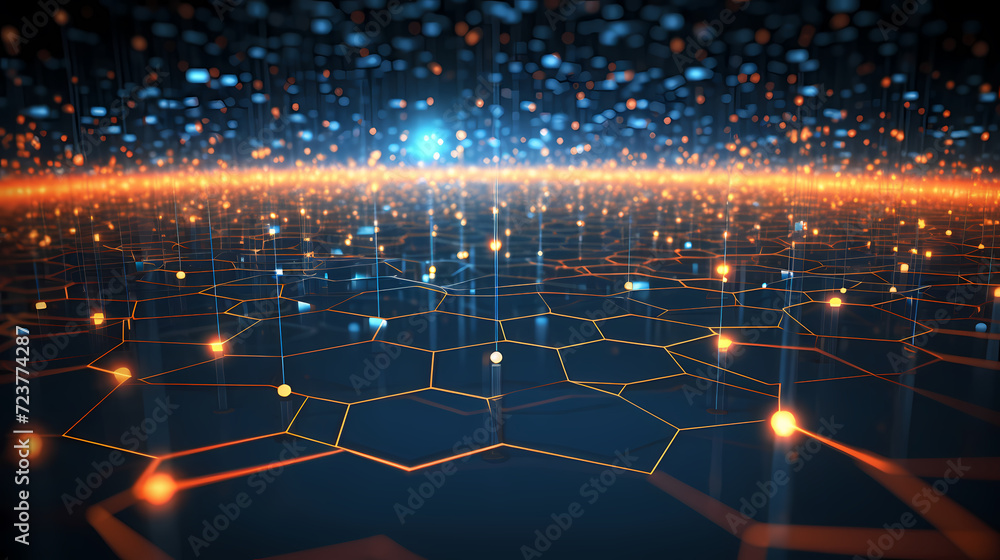 Aufkleber abstract background of future network technology and network connections