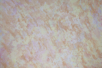 Fondo con texture materica a macchie, dipinta a tempera dai colori pastello; spazio per testo