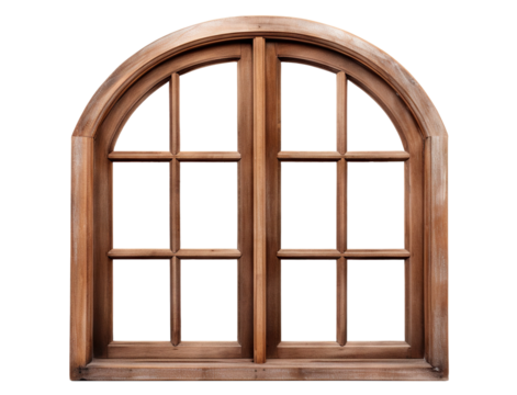 Wooden window, cut out