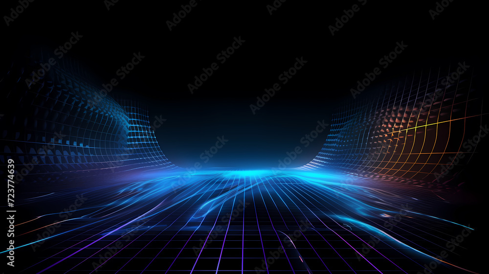Poster abstract background of future network technology and network connections