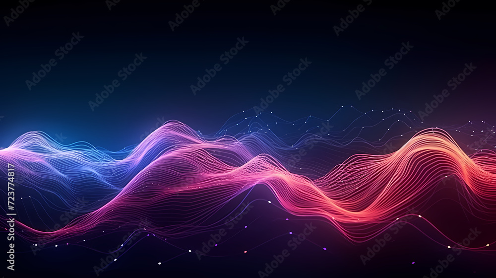 Poster abstract background of future network technology and network connections