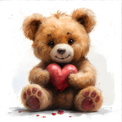 Vector Image of Cute Teddy Bear for Valentine Gifts