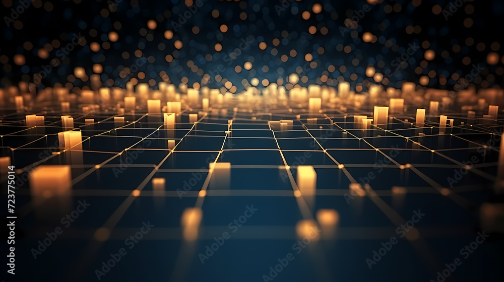 Poster abstract background of future network technology and network connections