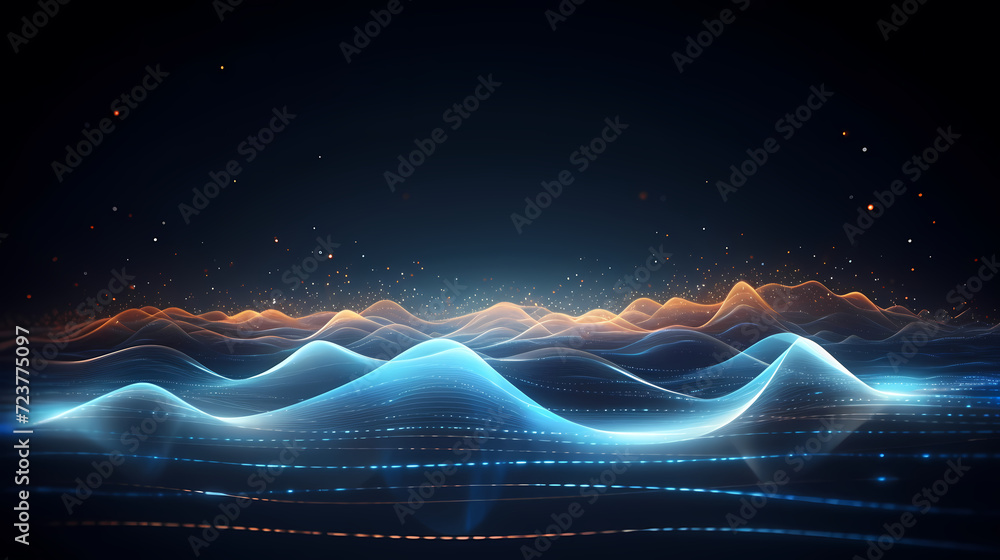 Poster abstract background of future network technology and network connections