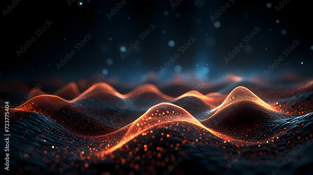 Poster abstract background of future network technology and network connections