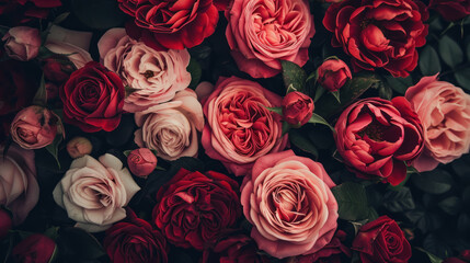 elegant roses in monochrome tones