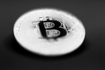 Bitcoin Prop in close up shot.