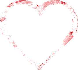 Glitch distorted heart shape . Minimal art design . Noise destroyed heart logo . Trendy defect error shapes . Glitched frame .Broken effect . Grunge texture . Distress effect .vector