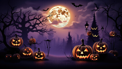 Fun happy halloween purple design wallpaper