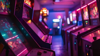 A neon sign of a clic arcade game high score display hangs proudly on the wall daring gamers to beat the top score. - Powered by Adobe