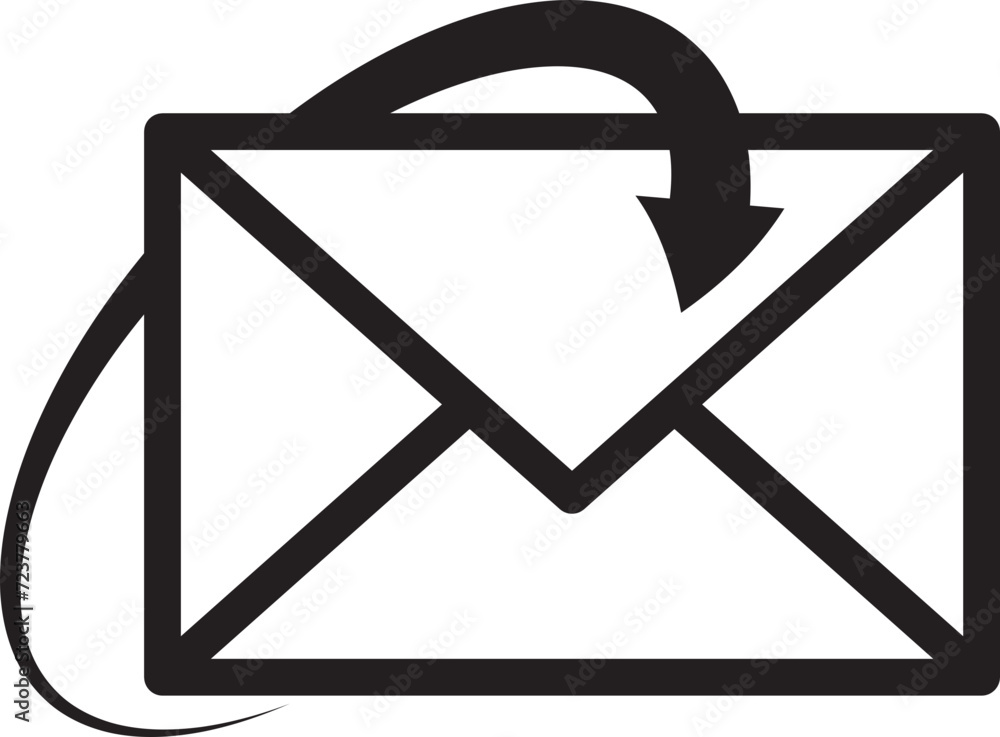 Poster mail icon vector sign. letter envelope symbol. message send to address illustration.