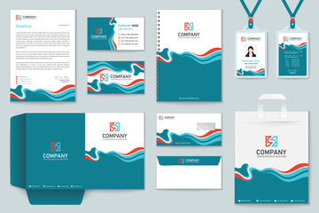 vector business stationery mockup collection template perfect for presentations vector