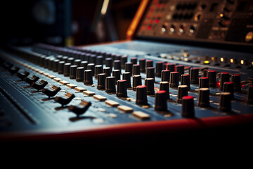 Modern radio station studio online live on air broadcasting storytelling news media Generative AI