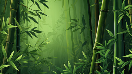 Green color bamboo background