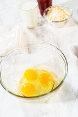 Whisking Delight - Bundt Cake Batter Preparation Begins