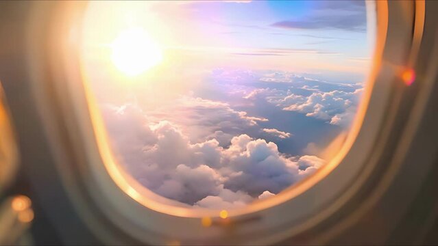 Through the small porthole of the private jet, the artist uses their skilled hand to bring the stunning scenery to life on paper. The vibrant colors of the setting sun and the impossibly