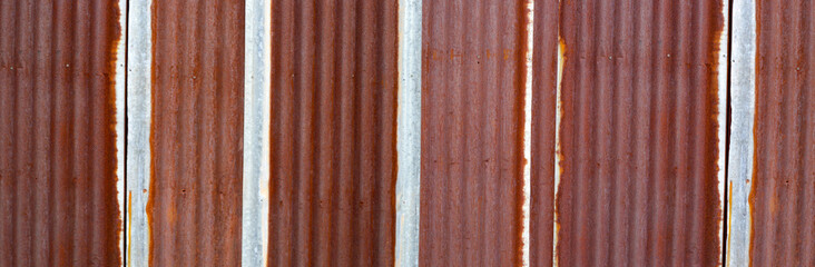 Old rusty zinc sheets for textured background.