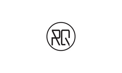  RQ, QR, R, Q Abstract Letters Logo Monogram