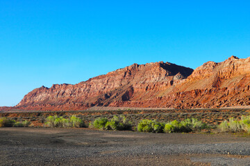 Beautiful red mountains in a U.S. national park.