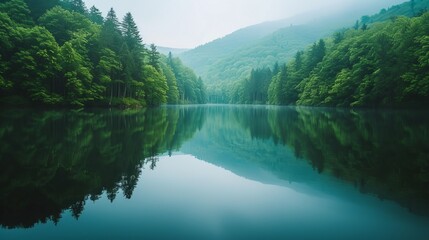 Fototapeta premium lake in the forest