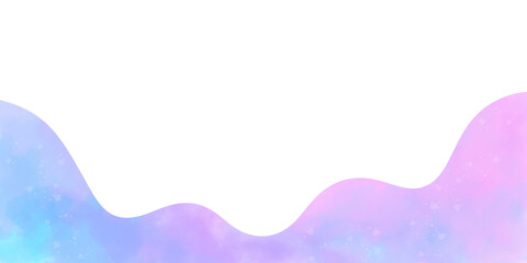 Pastel purple and blue splash watercolor border cute frame banner 