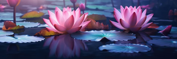 Foto op Canvas pink lotus flower © Natalia