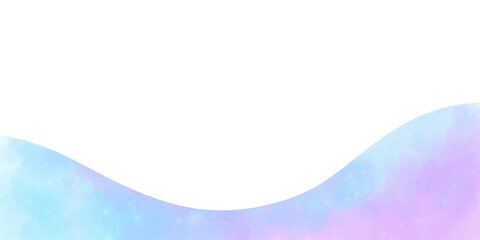 Pastel purple and blue splash watercolor border cute frame banner 