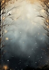 Obraz premium Forest Filled With Trees - A Beautiful Nature Painting