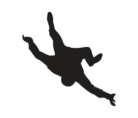  vector hand drawn  people falling down silhouette 