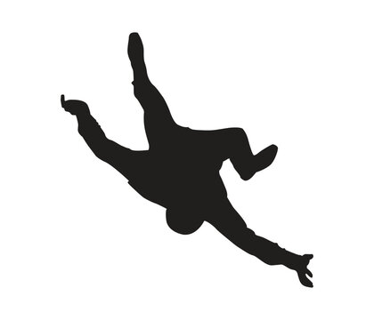 recommend clip art:  vector hand drawn  people falling down silhouette 