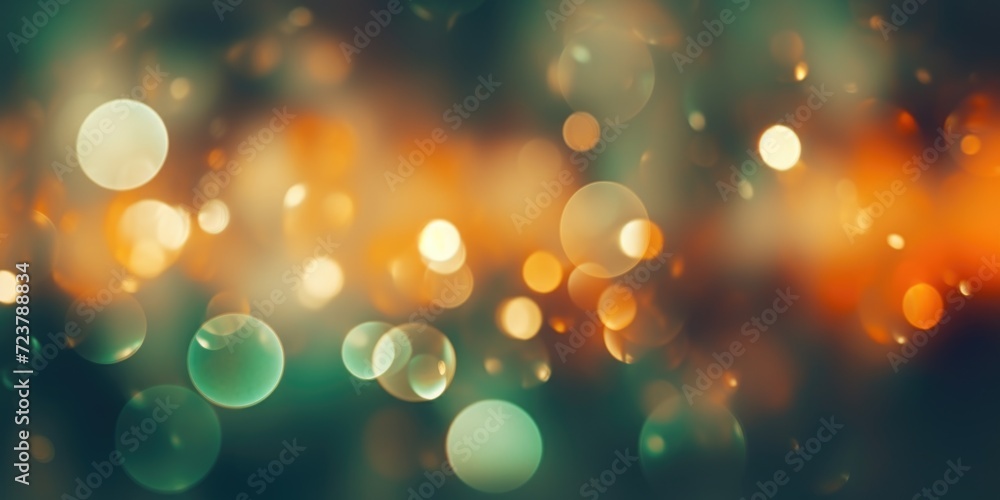 Poster A blurry photo capturing a bunch of lights. Can be used to create a dreamy or abstract effect in various design projects