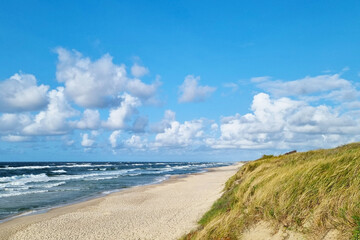Beautiful Baltic Sea coast on a sunny day.