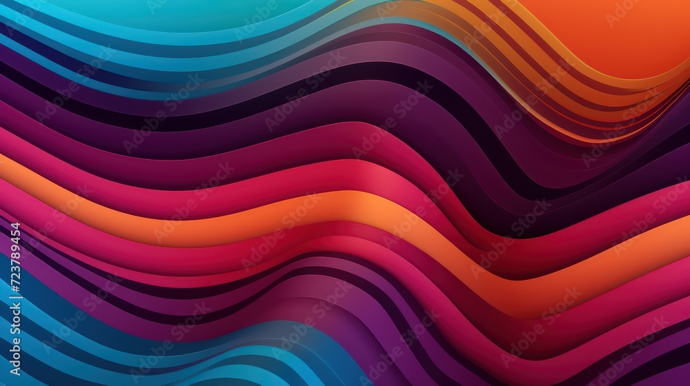 Poster abstract colorful background with waves