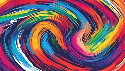 Fototapeta na wymiar Vivid color swirl abstract background