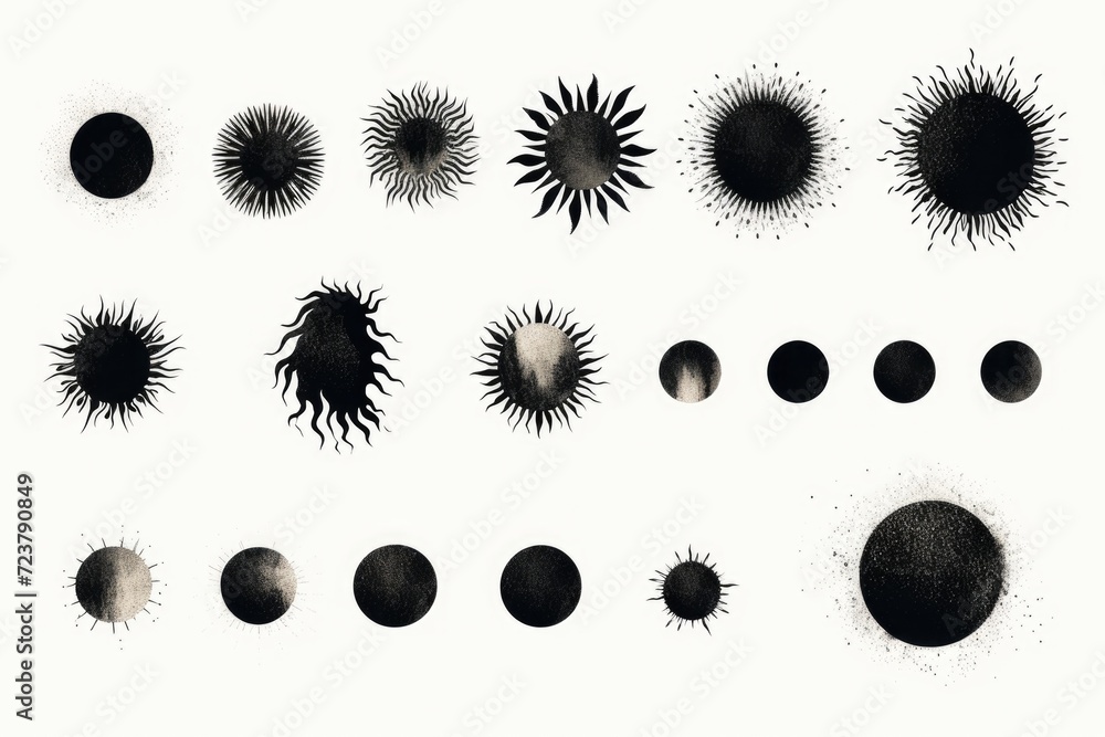 Poster A collection of black and white ink splats. Versatile and can be used for various design projects