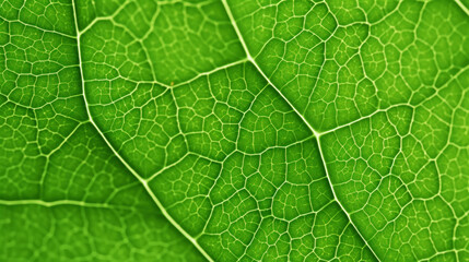 Fresh green leaf texture macro close-up. Generative AI