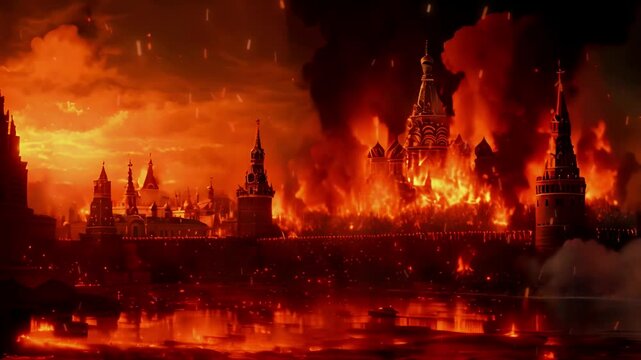 Russian City Burning