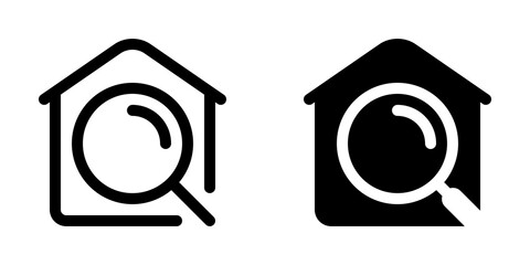 Editable find home vector icon. Property, real estate, construction, mortgage, interiors. Part of a big icon set family. Perfect for web and app interfaces, presentations, infographics, etc