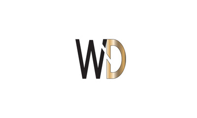WD, DW, W, D Abstract Letters Logo Monogram	