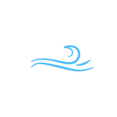 Naklejka premium Wave Sea Doodle Icon