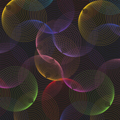Vector seamless geometric round shape pattern design