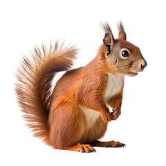 Red Squirrel Standing on Hind Legs