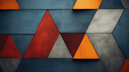Fototapeta premium Minimal background design of geometric shapes and patterns from thick lines