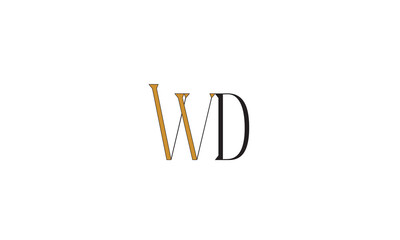 WD, DW, W, D Abstract Letters Logo Monogram	