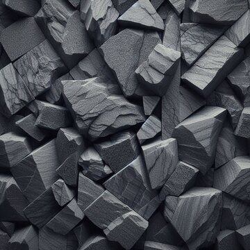 Granite stone Dark Gray stone freeform block brick floor rough surface texture rock material wall decorate background