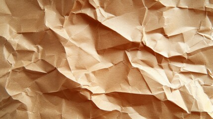 Close-up image of brown crumpled paper texture
