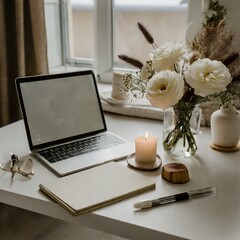 cozy, aesthetic workspace