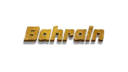 3D Bahrain text poster art